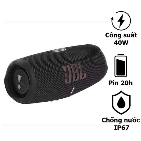 Loa JBL Charge 5, Pin 20h, Chống Nước IP67, Bluetooth 5.1, PartyBoost, USB A, Công suất 40W