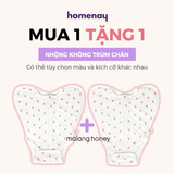 Nhộng chũn quấn bé sơ sinh không chùm chân Malang Honey vải co giãn thoáng khí giúp bé ngủ ngon