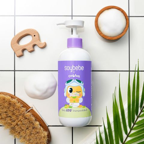 Dầu gội và Sữa tắm 2 trong 1 Soybebe Ato Baby 470ml