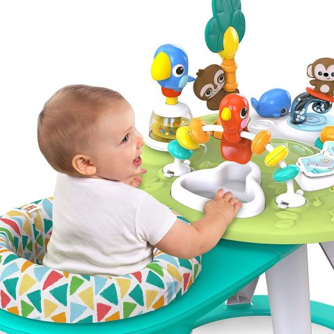 Xe Tập Đi BRIGHT STARTS Around We Go 2-In-1 Walk-Around Activity Center & Table, Tropic Cool