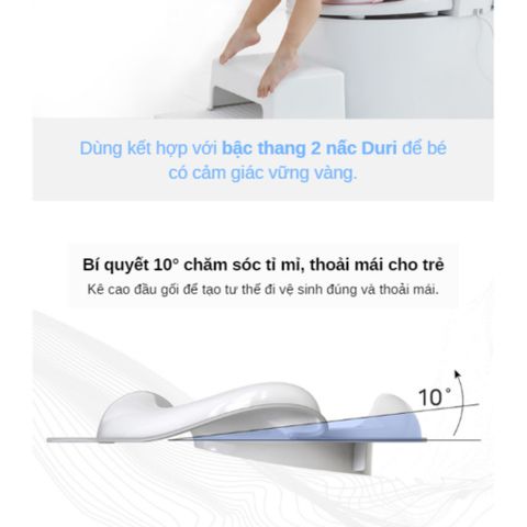 Bệ ngồi bồn cầu DURI an toàn, vệ sinh cho bé