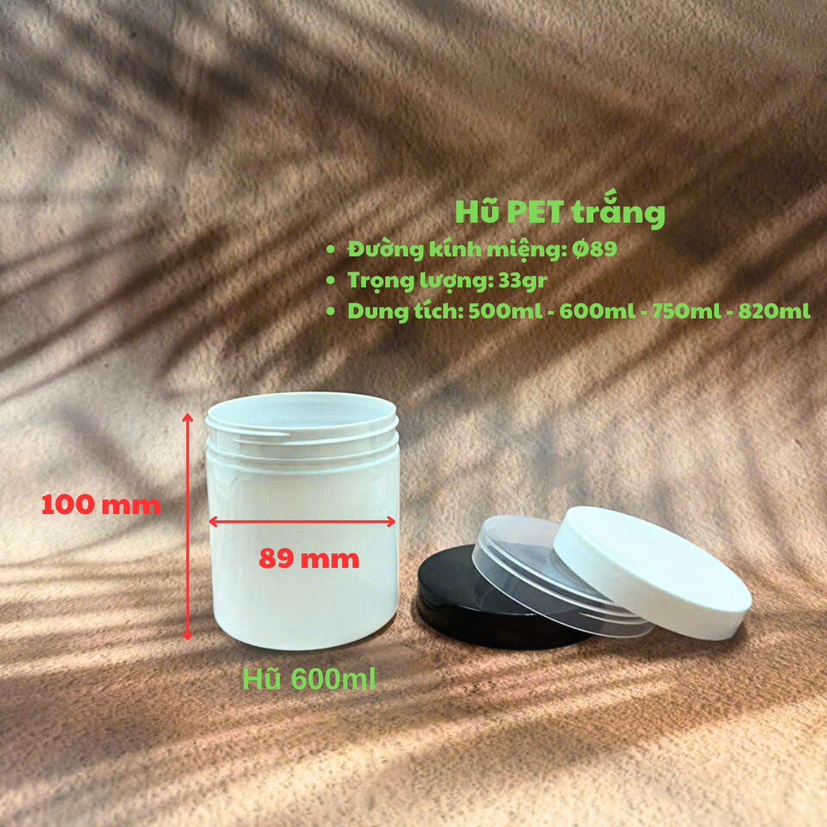 Hũ nhựa PET trắng
