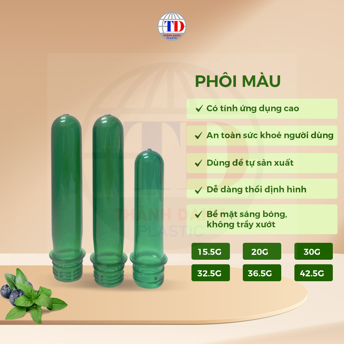 Phôi PET Có Màu