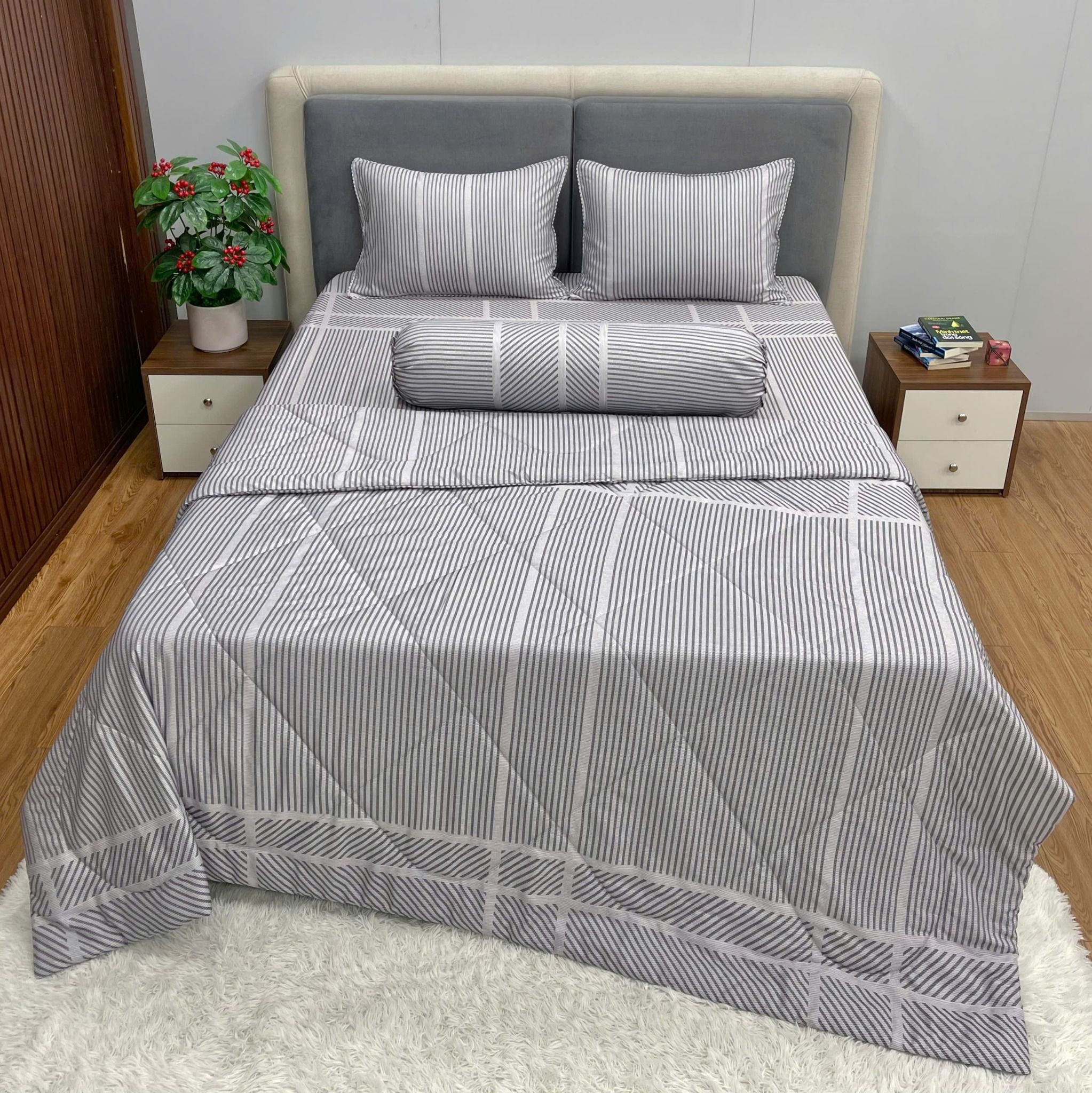Bộ Drap Forever Không Chần Gòn Họa Tiết FB03