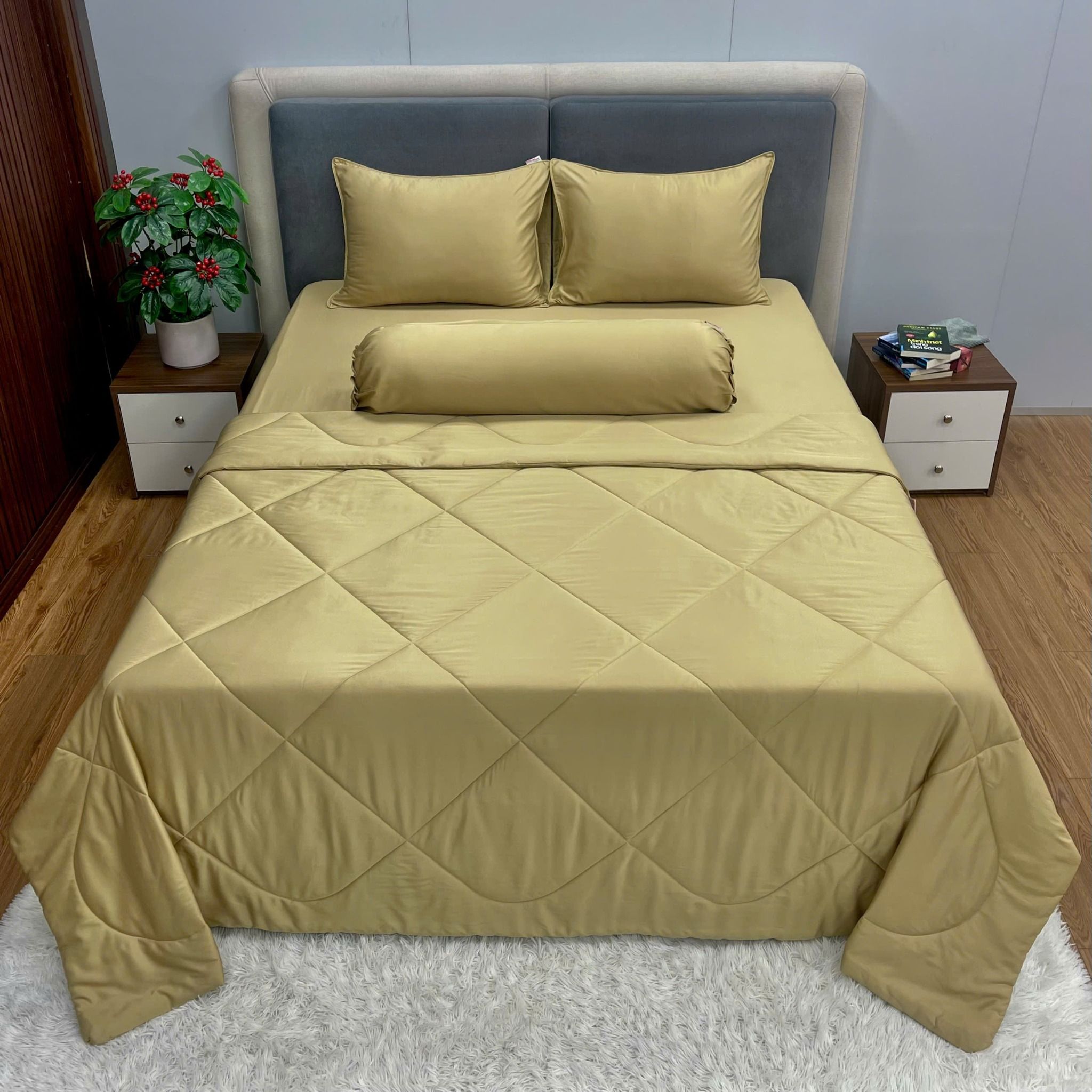 Bộ Drap Forever Không Chần Gòn 1 Màu FM06