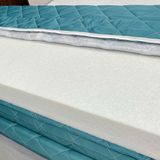 Nệm Bông Ép Gấp 3 Angel Chần Ô Vuông (Màu Xanh)
