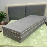 Nệm Bông Ép Gấp 3 Angel Chần Ô Vuông (Màu Xám)