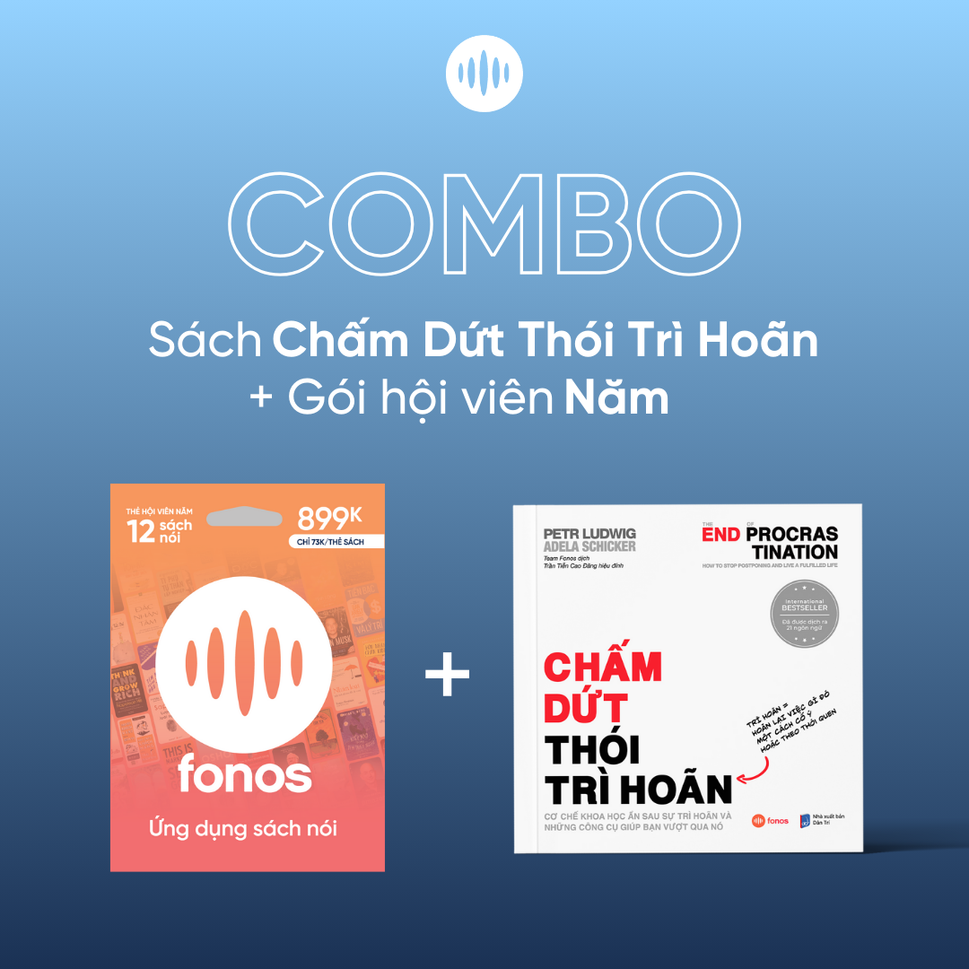 Combo sách Chấm Dứt Thói Trì Hoãn & Thẻ Hội Viên Fonos - Gói Năm