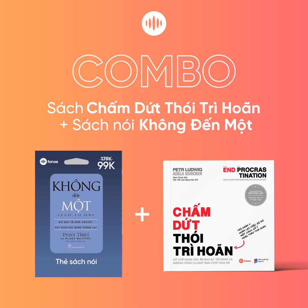  Combo sách Chấm Dứt Thói Trì Hoãn & Thẻ sách - Không Đến Một 