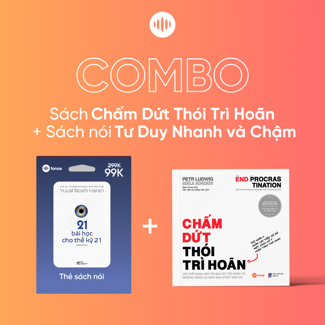  Combo sách Chấm Dứt Thói Trì Hoãn & Thẻ sách - 21 Bài Học Cho Thế Kỷ 21 