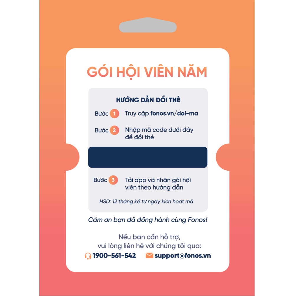 Thẻ Hội Viên Fonos - Gói Năm