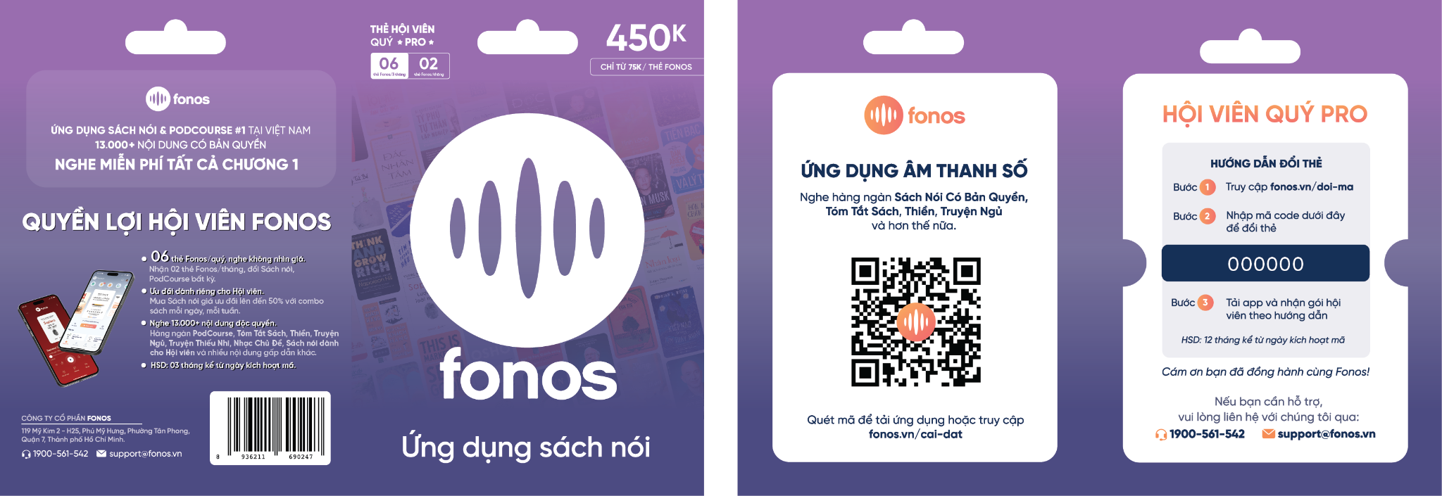 Thẻ Hội Viên Fonos Quý - Premium PRO