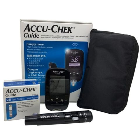 Máy đo đường huyết Accu Chek Guide + 25 que thử bluetooth