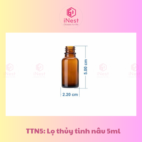 Lọ thủy tinh nâu 5ml