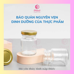 Hũ yến thủy tinh nắp thiếc 75ml