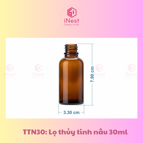 Lọ thủy tinh nâu 30ml