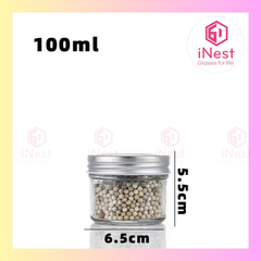 Hũ nắp nhôm thủy tinh 100ml