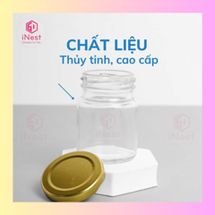 Hũ yến thủy tinh nắp thiếc 75ml