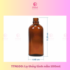 Lọ thủy tinh nâu 100ml