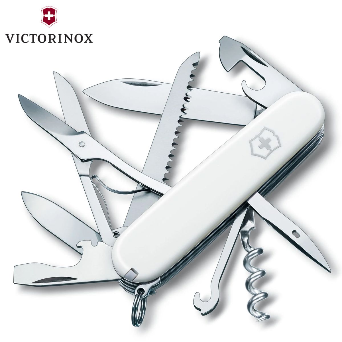Dao Xếp Cắm Trại Victorinox Huntsman White (93mm)