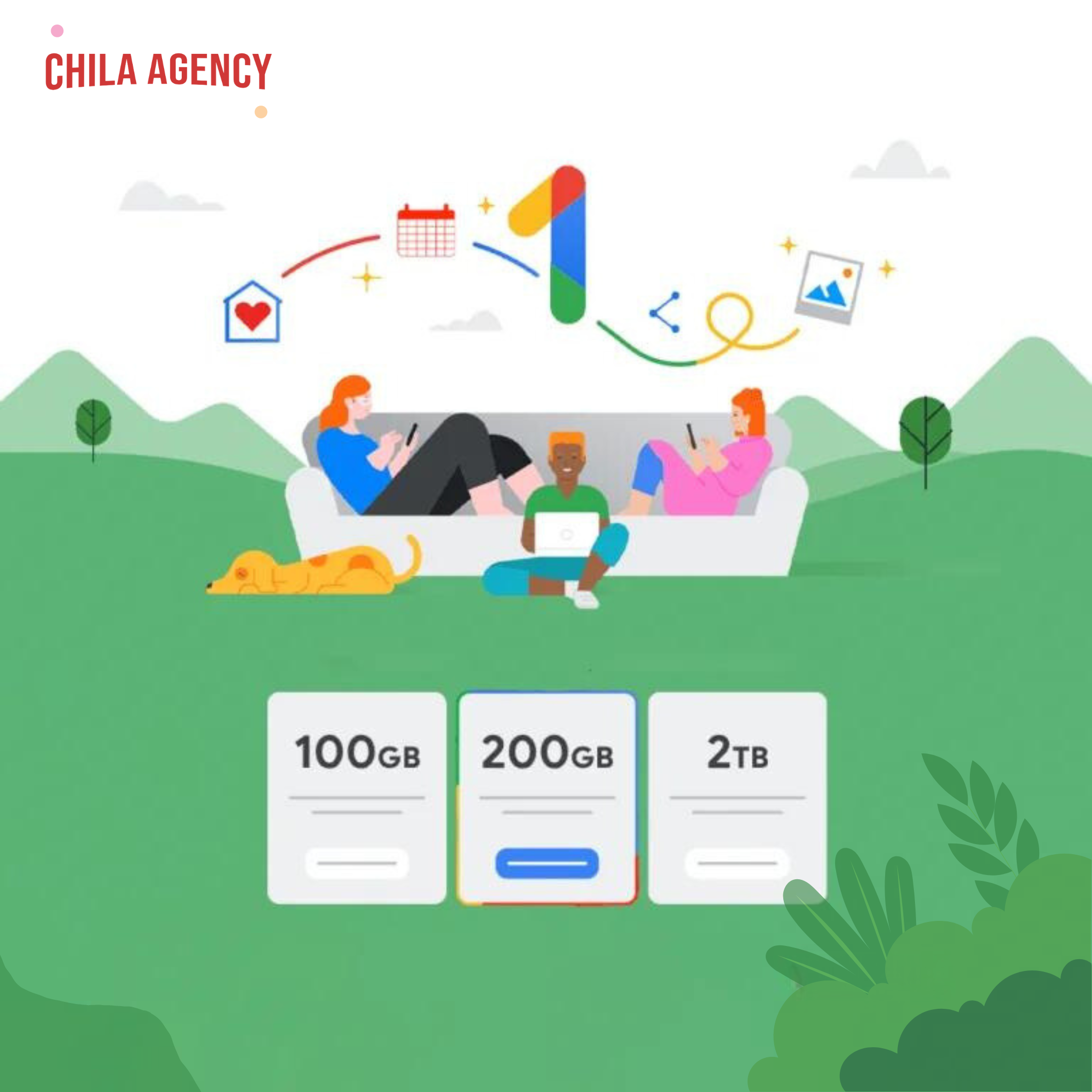 Nâng cấp bộ nhớ Google One chính chủ 12 tháng