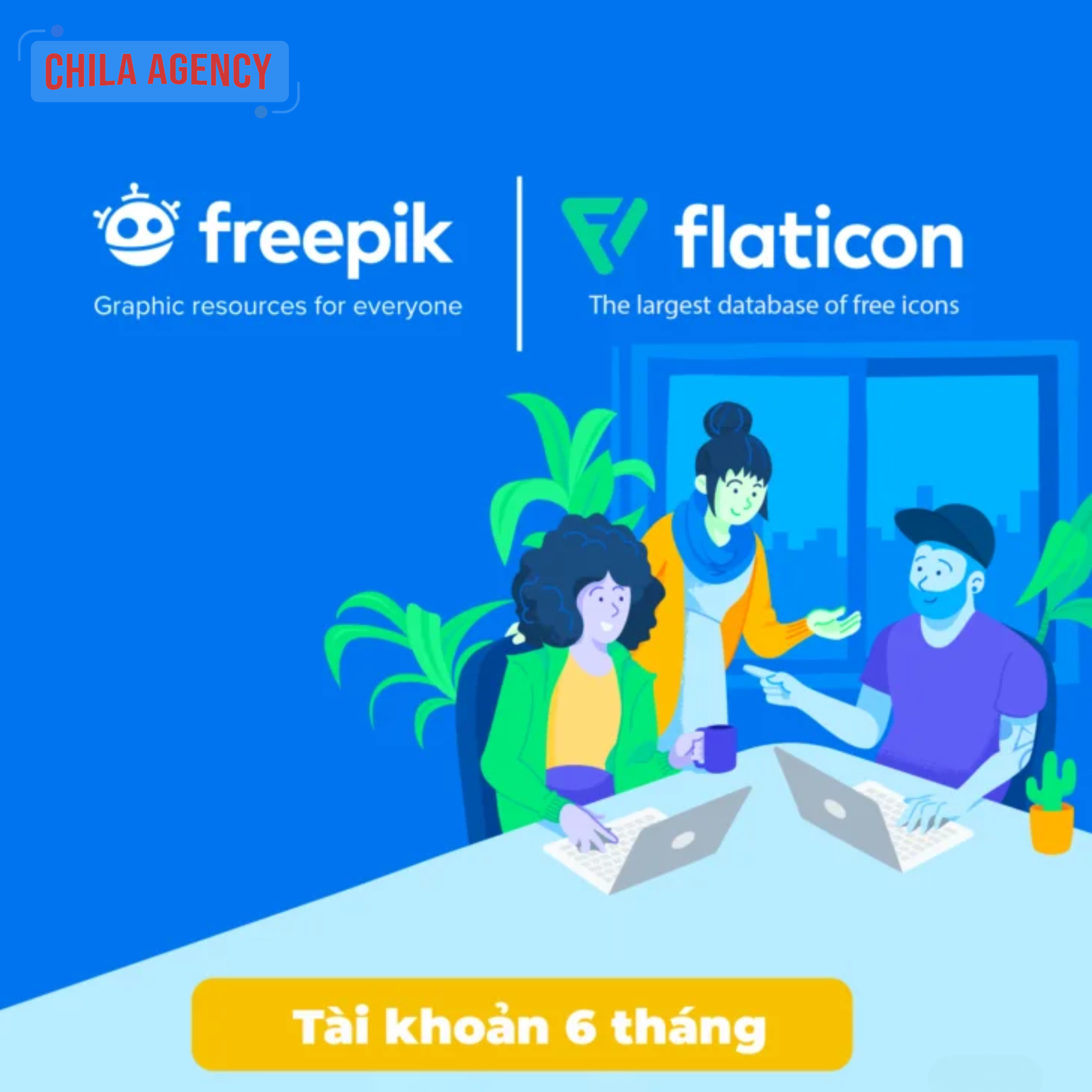 Tài khoản Freepik + Flaticon Premium 6 tháng
