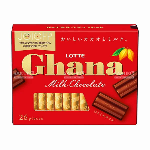  LOTTE- Socola Ghana sữa 26 chiếc 