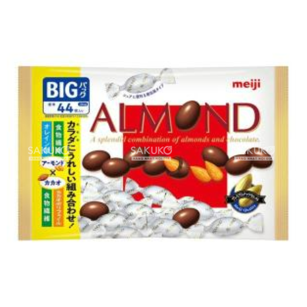  MEIJI- Socola hạnh nhân Almond gói 44 chiếc 184g 