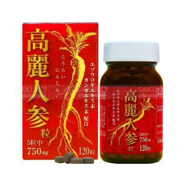 YUUKI- Viên uống nhân sâm Korai 120 viên