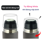  LIVING- BÌNH GIỮ NHIỆT NẮP VẶN ENJOY TRẮNG 480ML 