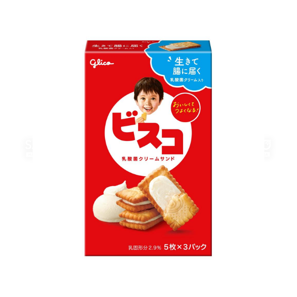  GLICO- Bánh quy nhân kem Bisco (Hộp 15 chiếc) 