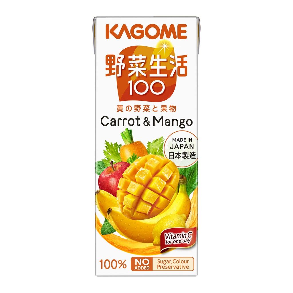  KAGOME- Nước ép rau củ vị cà rốt và xoài (200ml) 