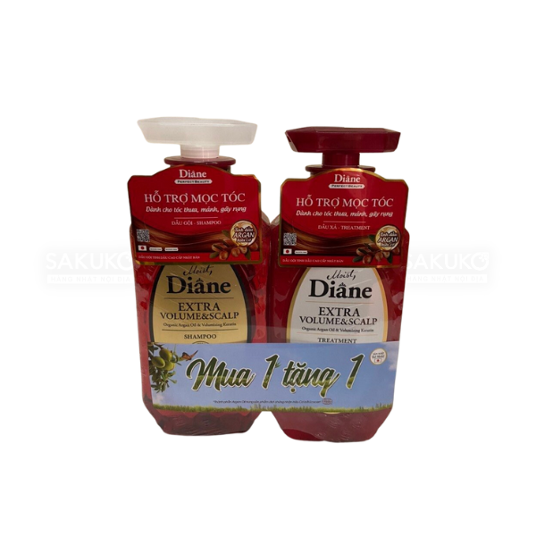  MOISTDIANE-Gội xả chống rụng+làm phồng tóc 450mlx2 