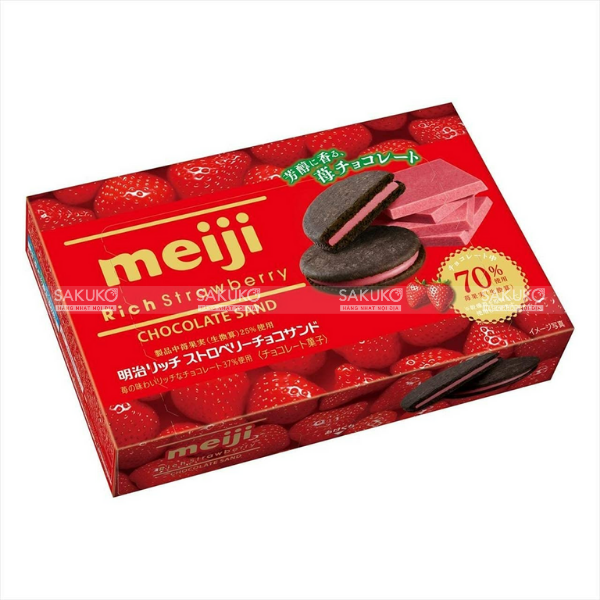  MEIJI- Bánh kem socola dâu 6 cái 