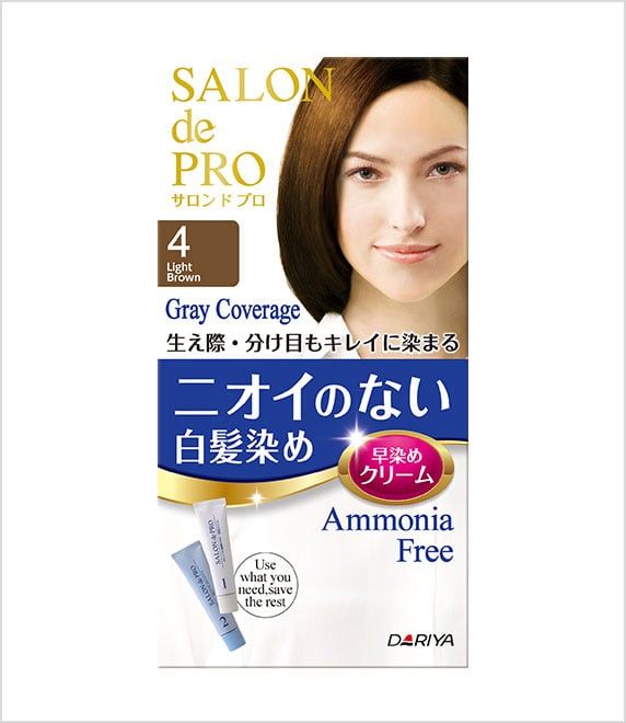 SALONDEPRO- Kem nhuộm tóc phủ bạc F4(nâu nhạt )
