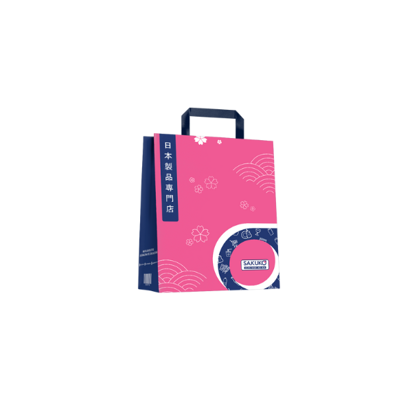SAKUKO- Túi PP dệt màu hồng size nhỏ 21x27x15cm