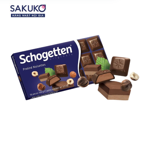 SCHOGETTEN- Socola Praline Noisettes thanh 100g