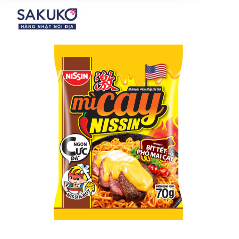 Nissin - Mỳ xào bò cay phô mai 71g