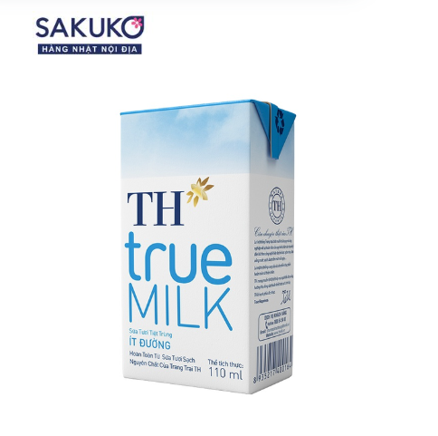 TH True - Sữa tươi TT ít đường 110ml