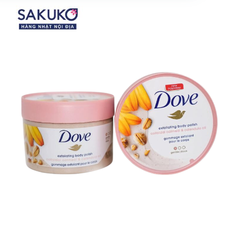DOVE -Bộ Sữa Tắm, Tẩy Tế Bào Chết Lên Men 480+298g