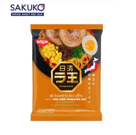 Nissin Raoh - Mỳ ramen thịt hầm Tonkotsu cay 90g