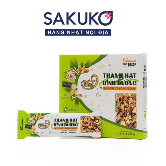 FAMINUTS- Thanh DD hạt điều vị rong biển 25g