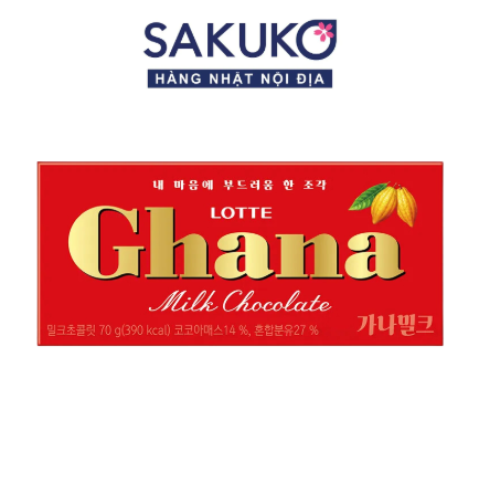 Lotte ghana - Sô cô la sữa 70g