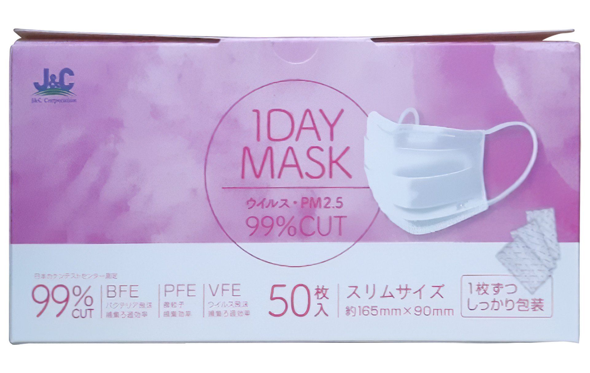  J&C- Khẩu trang 1 DAY MASK 3D loại cho nữ (50c) 