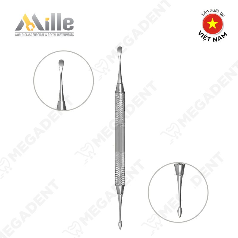 Periodontial Instrument Buser - Cây tách nướu, xương nha chu (trái 4.3mm / phải 3.8mm) - Cây