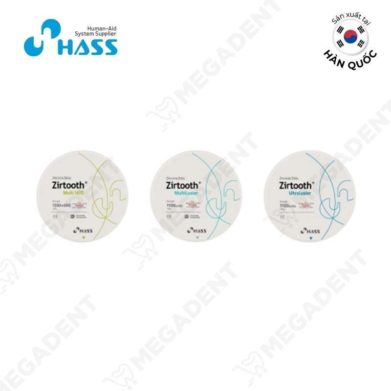 Zirtooth MultiLuster O-9812/A1-Phôi màu Zirconia đa lớp có độ trong 45% và độ cứng cao 1100 Mpa O-9812/A1-- Hộp 1 bánh