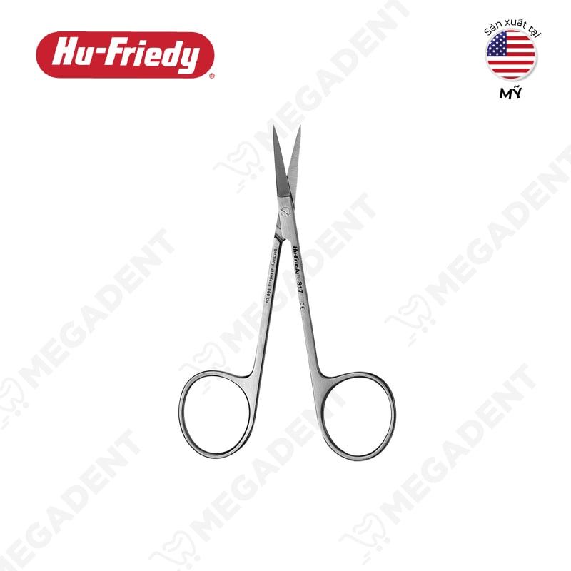 17 Straight Iris Scissors- Kéo cắt chỉ/ cắt mô Iris - Túi 1 cái
