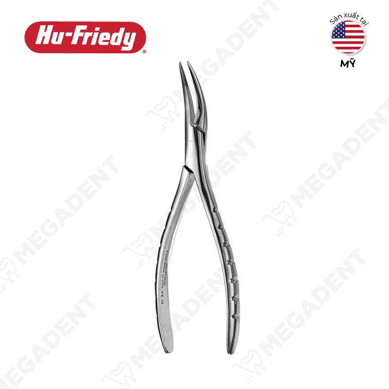 300 Hu-Friedy Root Forceps, Serrated-Kềm nhổ chân răng hàm trên - Túi 1 cái