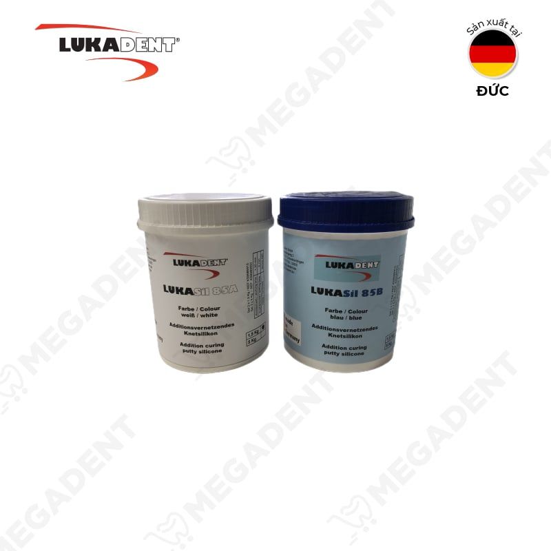 Lukasil 85 Knetsilikon Set; 1:1 - Cao su làm khuôn mock-up - Bộ ( 1 base 1.5kg + 1 catalyst 1.5kg)