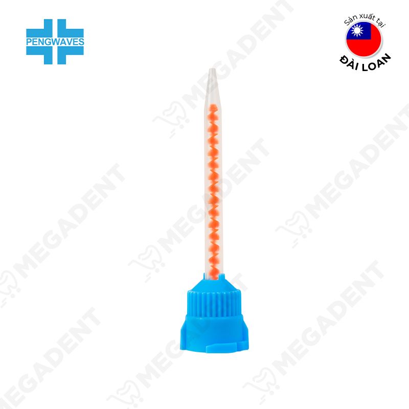 Mixing tip light blue-77mm - Đầu trộn nhựa làm răng tạm tỷ lệ 4:1 - Cái